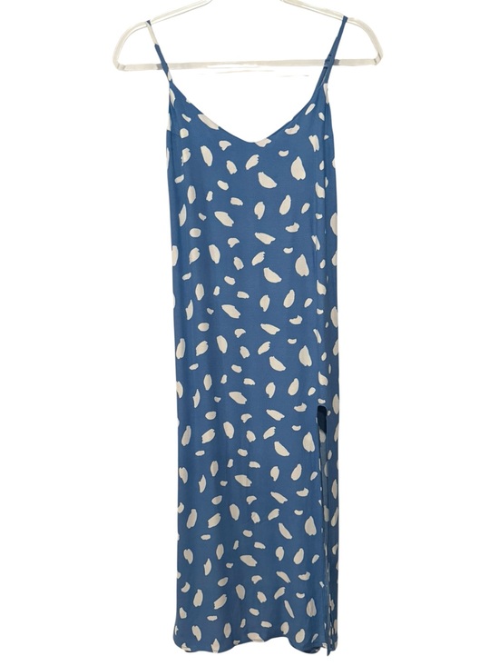 Reformation Dresses & Skirts - Reformation Crimini Midi Slip Dress in Moray Blue White Spot Size 0